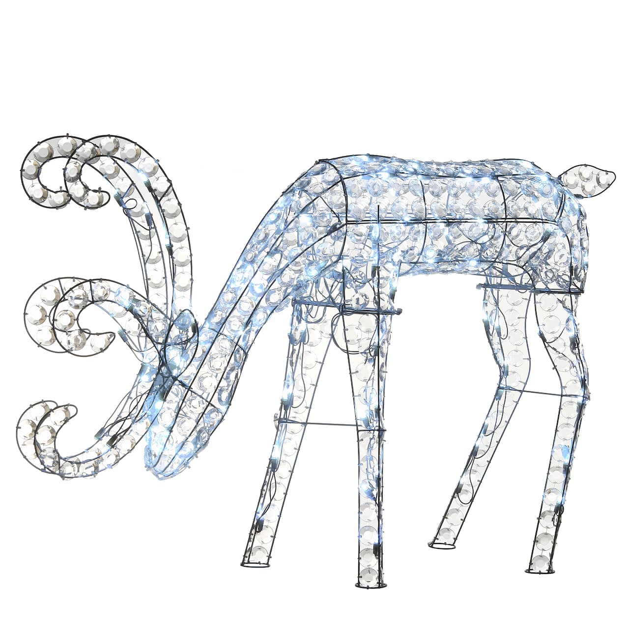 3.5ft. Crystal Bead Deer with LED Lights